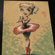 Ballerina Cappuccina Italian Brainrot Art Print Signed 8.5x11 | Keyeske art print by Keyeske