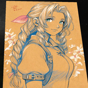 Aerith Gainsborough Final Fantasy art print by Keyeske