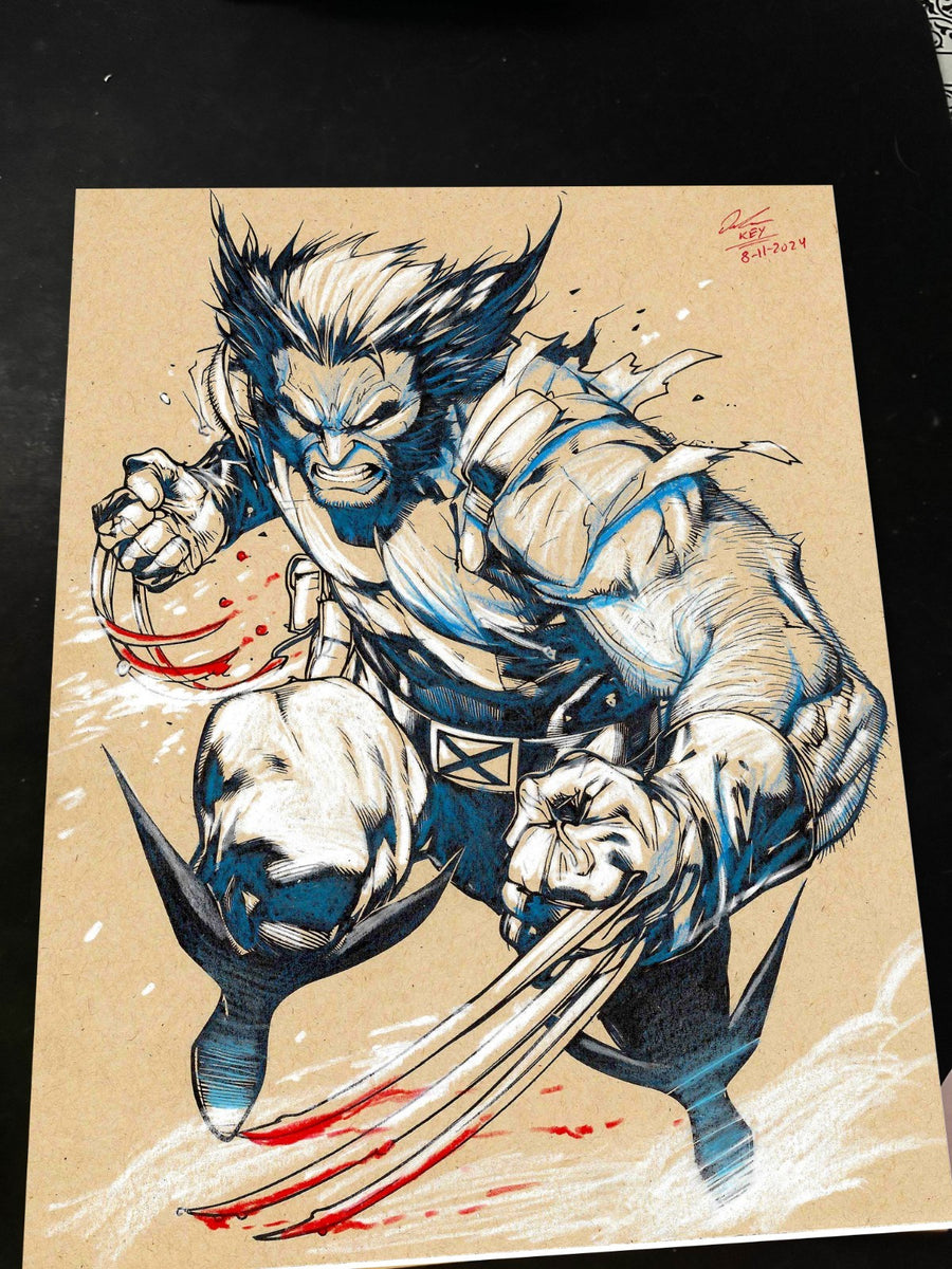 Wolverine X-Men Art Print Signed 8.5x11 | Art by Keyeske