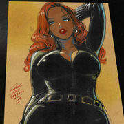 Black Widow Art Print Signed 8.5x11 | Art by Keyeske