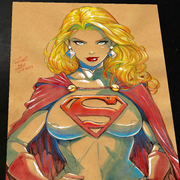 Supergirl DC Art Print Signed 8.5x11 | Art by Keyeske