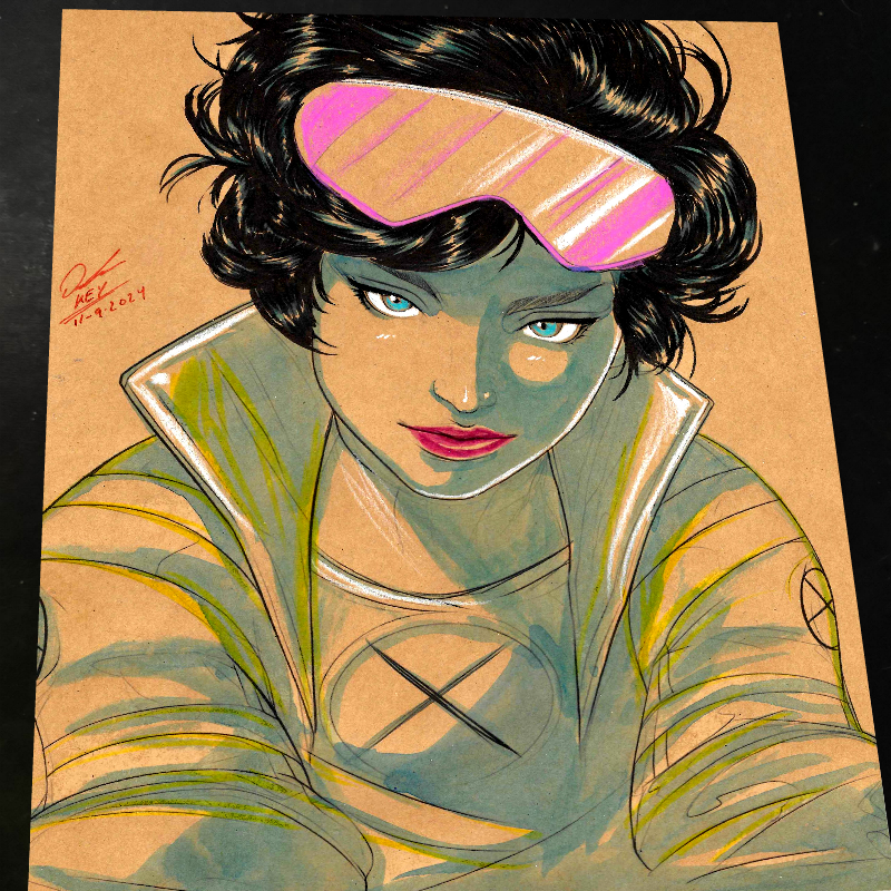 Jubilee X-Men Art Print Signed 8.5x11 | Art by Keyeske
