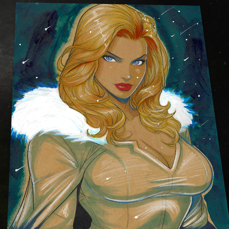 Emma Frost X-Men Art Print Signed 8.5x11 | Art by Keyeske