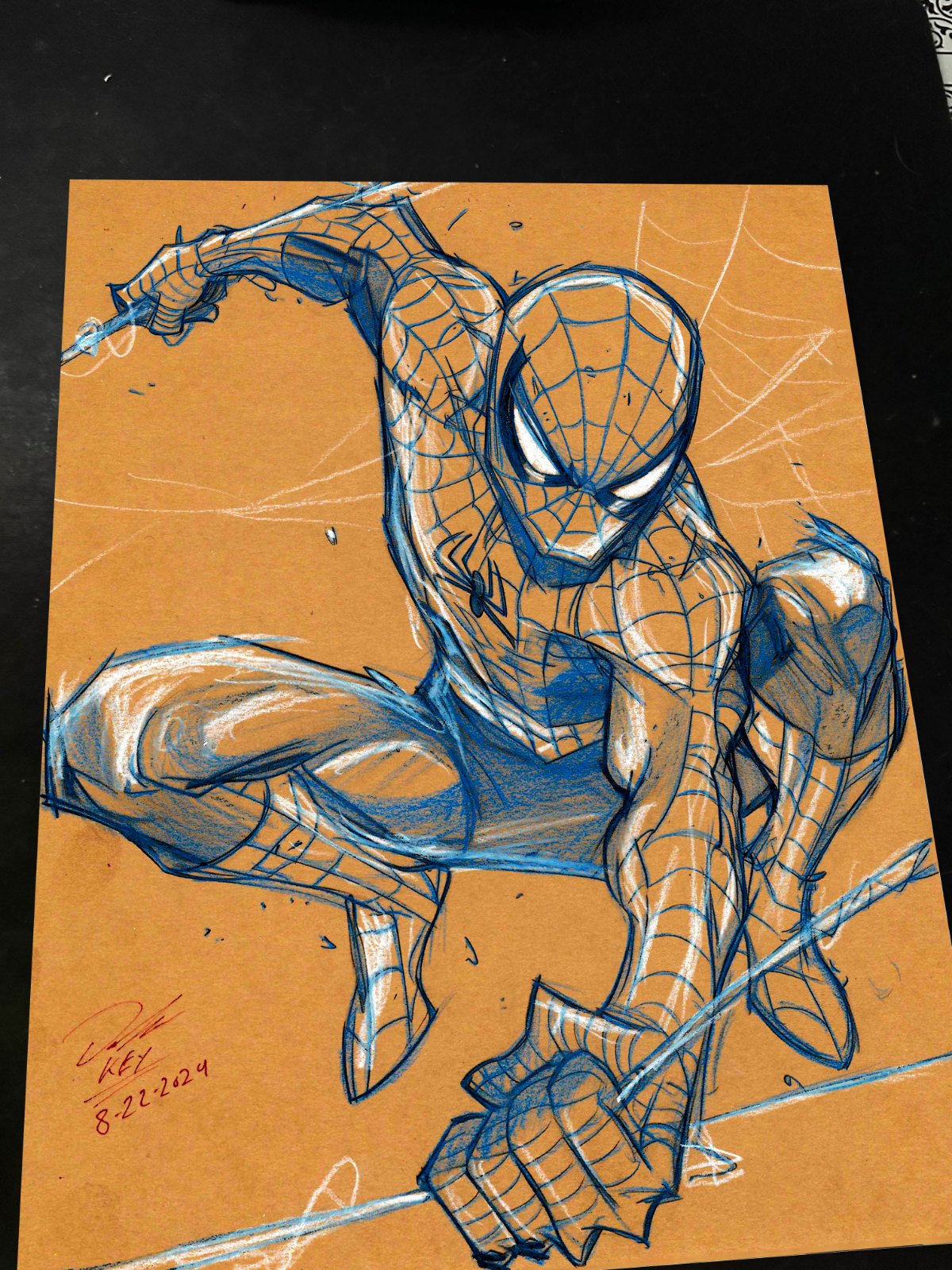 Spider-Man Art Print Signed 8.5x11 | Art by Keyeske