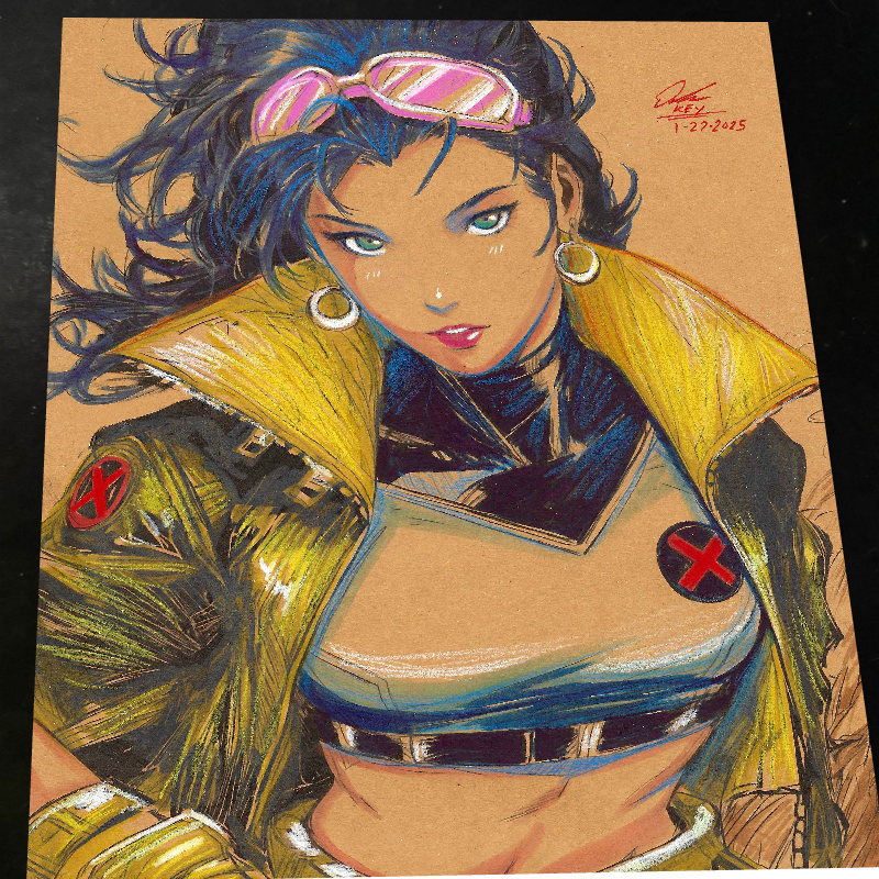Jubilee X-Men Art Print Signed 8.5x11 | Art by Keyeske