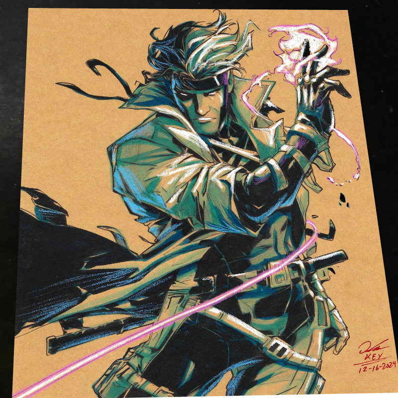 Gambit X-Men art print by Keyeske