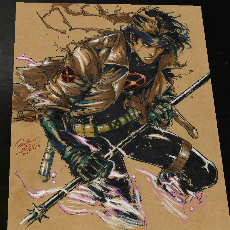 Gambit X-Men art print by Keyeske