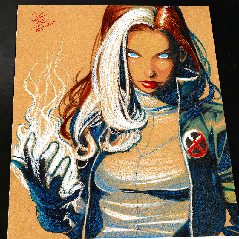 Rogue X-Men Art Print Signed 8.5x11 | Art by Keyeske