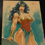 Wonder Woman Art Print Signed 8.5x11 | Art by Keyeske