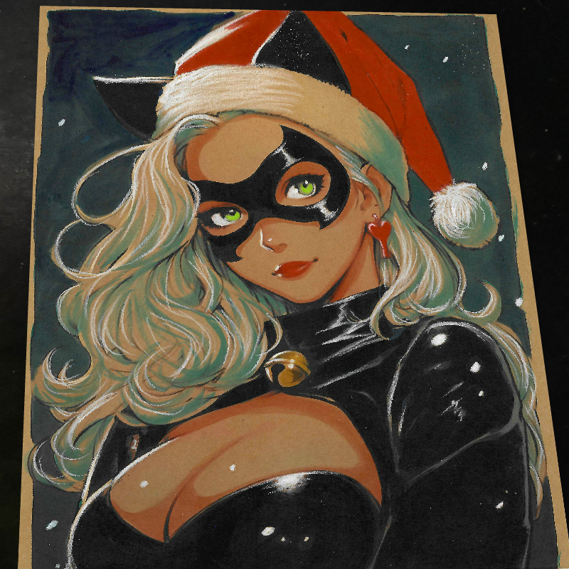 Black Cat - Marvel art print by Keyeske