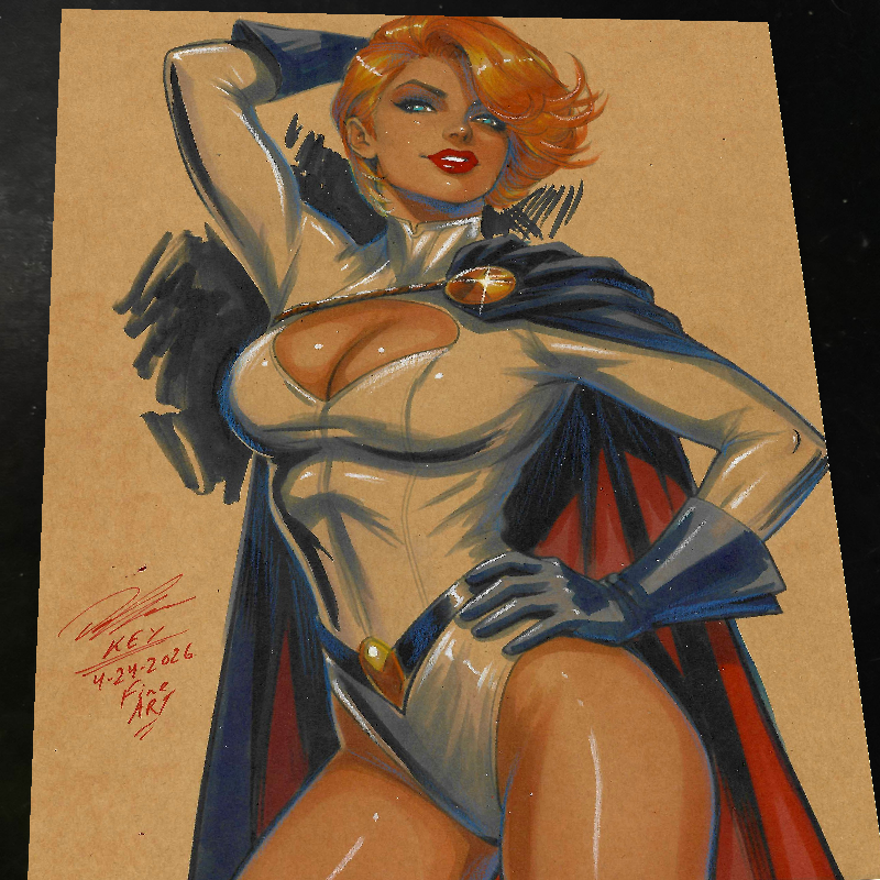 Power Girl - Marvel art print by Keyeske