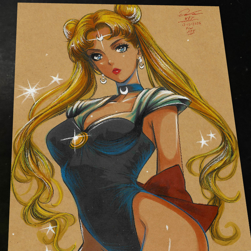 Sailor Moon Art Print Signed 8.5x11 | Art by Keyeske