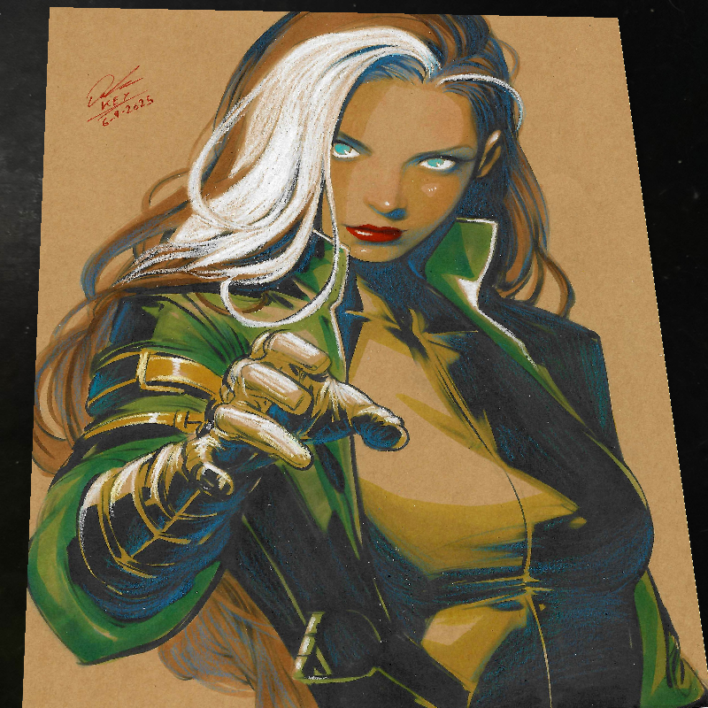 Rogue X-Men Art Print Signed 8.5x11 | Art by Keyeske