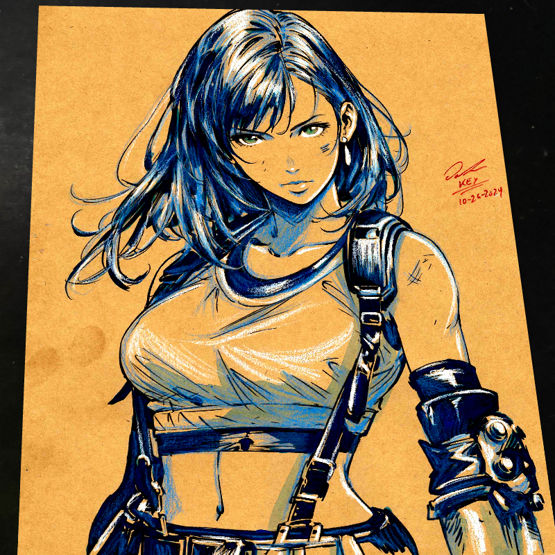 Tifa Lockhart Art Print 8.5x11 Art by Keyeske - Marvel art print by Keyeske
