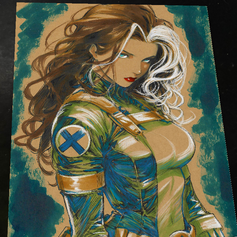 Rogue X-Men Art Print Signed 8.5x11 | Art by Keyeske