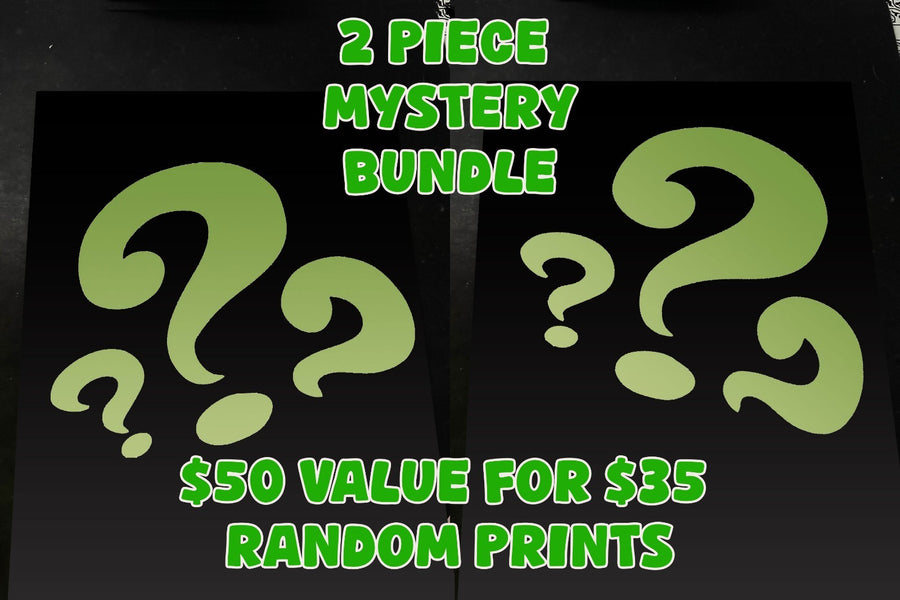 [BUNDLE] 2 Piece RANDOM Mystery Art Print Signed 8.5x11 | Art by Keyeske