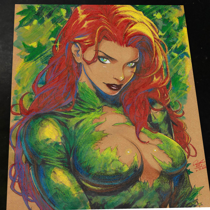 Poison Ivy Art Print Signed 8.5x11 | Art by Keyeske
