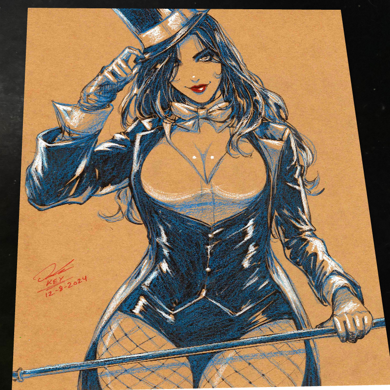 Zatanna Art Print Signed 8.5x11 | Art by Keyeske