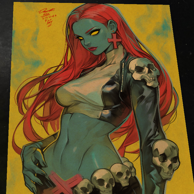 Mystique X-Men Art Print Signed 8.5x11 | Art by Keyeske
