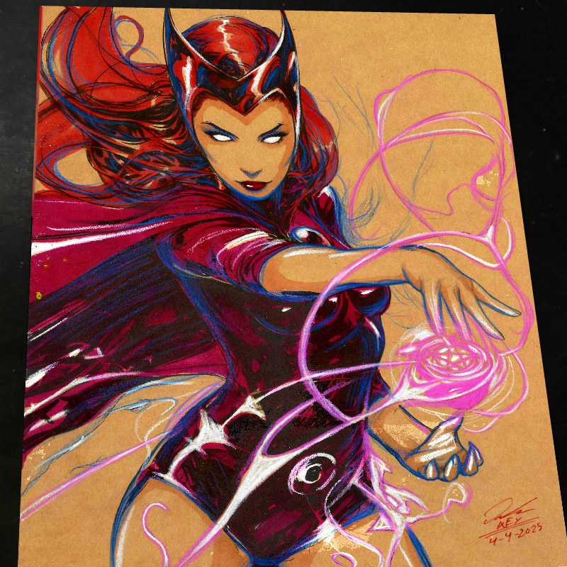 Scarlet Witch - Marvel art print by Keyeske