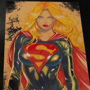Supergirl DC Art Print Signed 8.5x11 | Art by Keyeske