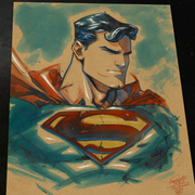 Superman Art Print Signed 8.5x11 | Art by Keyeske