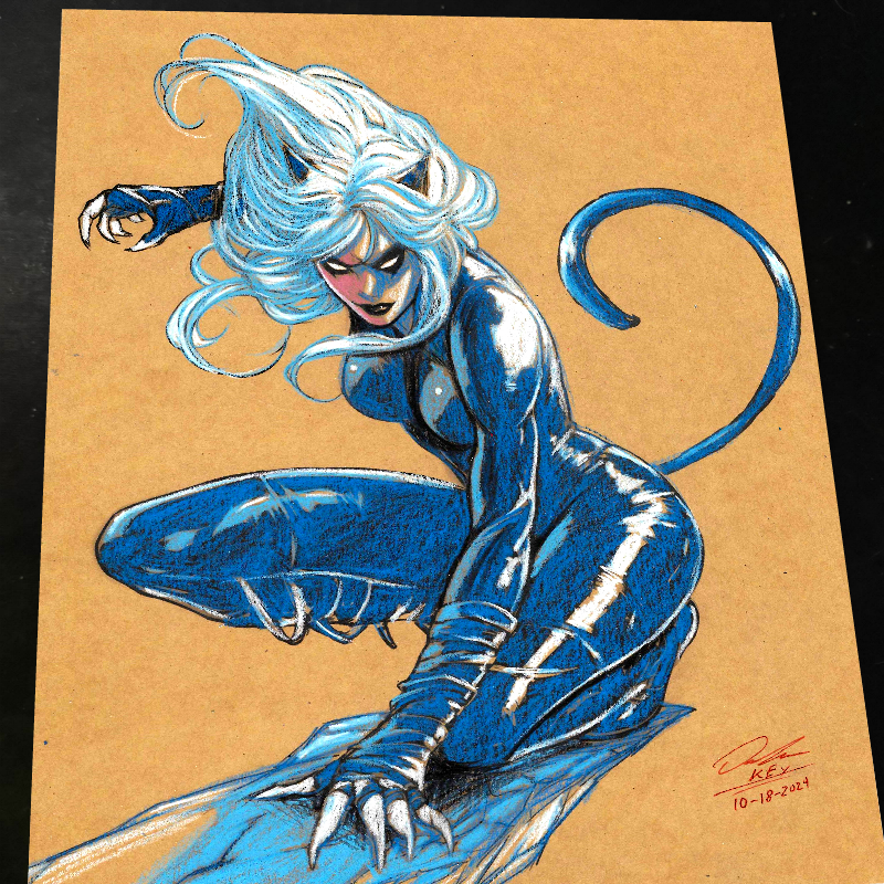 Black Cat - Marvel art print by Keyeske