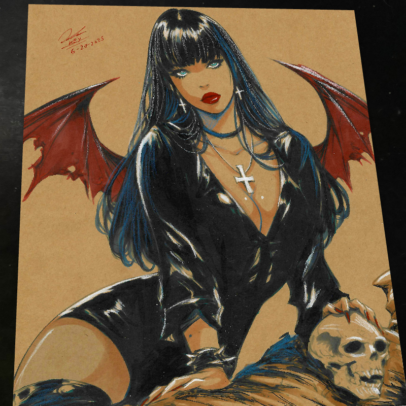 Vampirella Art Print Signed 8.5x11 Art by Keyeske
