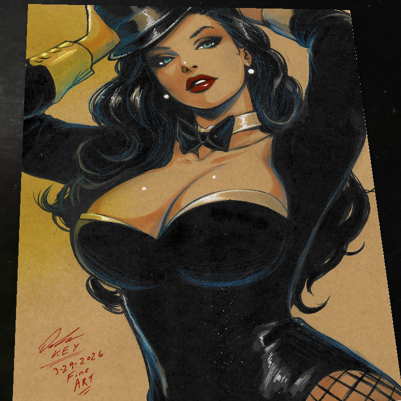 Zatanna Art Print Signed 8.5x11 | Art by Keyeske