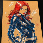 Black Widow - Marvel art print by Keyeske