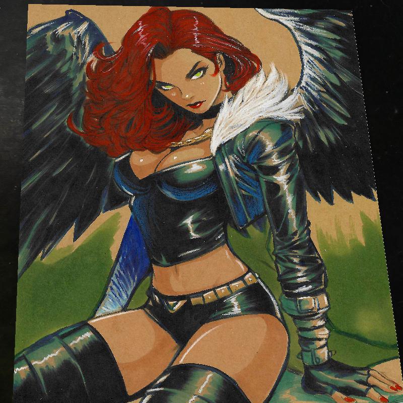 Hawkgirl - Marvel art print by Keyeske
