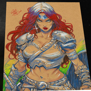 Red Sonja - Marvel art print by Keyeske