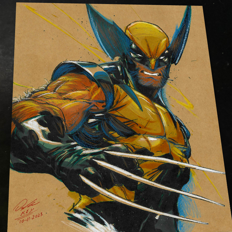 Wolverine X-Men Art Print Signed 8.5x11 | Art by Keyeske