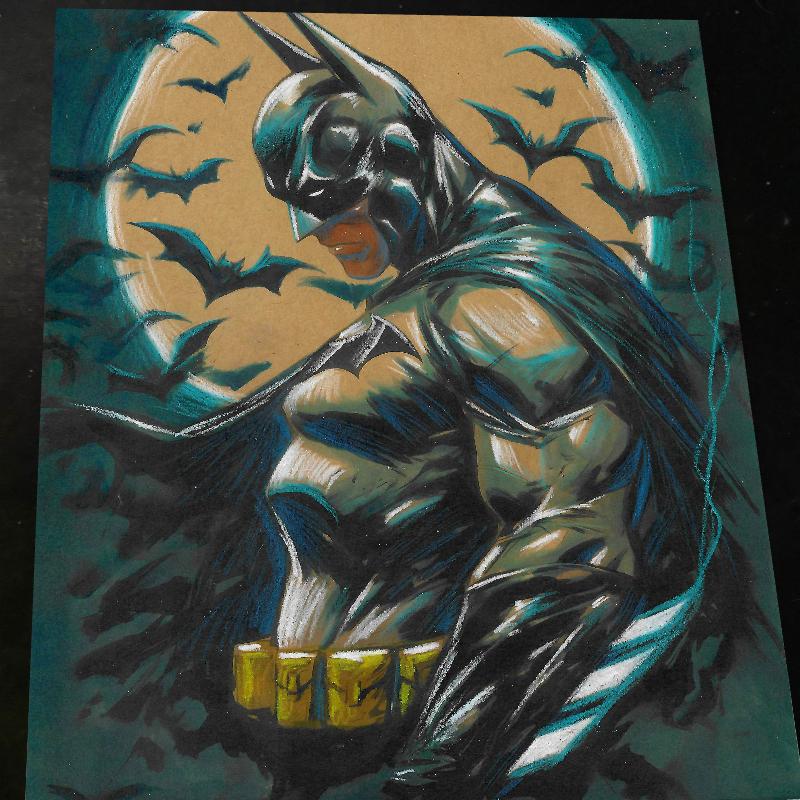 Batman Art Print Signed 8.5x11 | Art by Keyeske