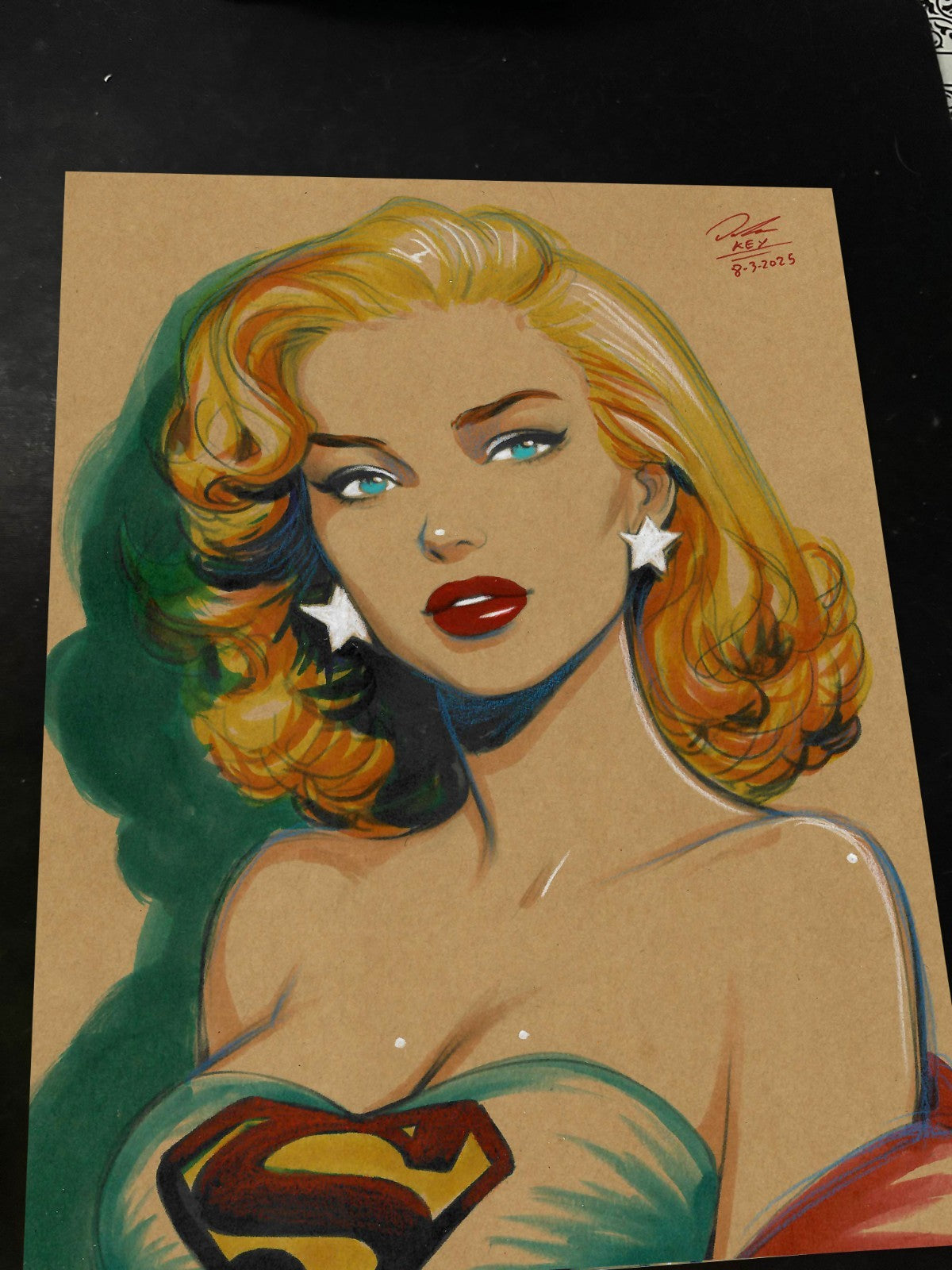 Superwoman Art Print Signed 8.5x11 | Art by Keyeske