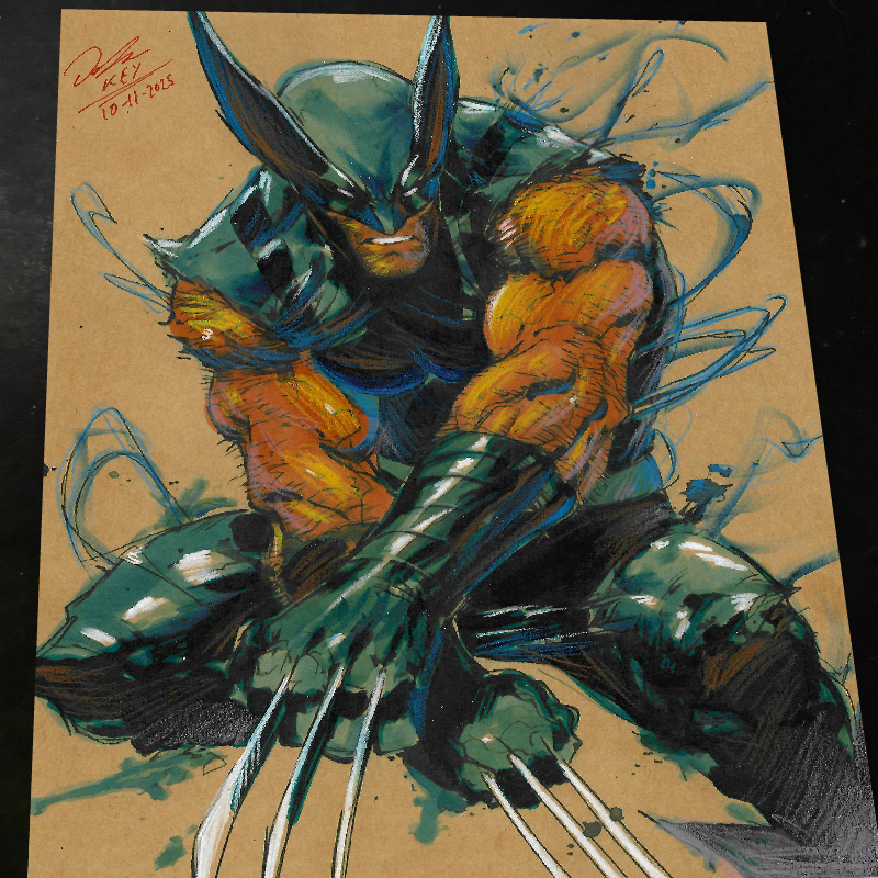 Wolverine X-Men Art Print Signed 8.5x11 | Art by Keyeske