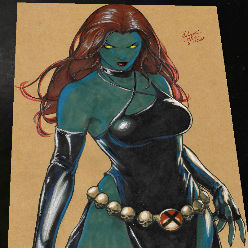 Mystique X-Men Art Print Signed 8.5x11 | Art by Keyeske