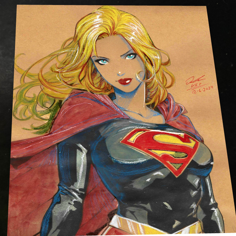 Superwoman Art Print Signed 8.5x11 | Art by Keyeske