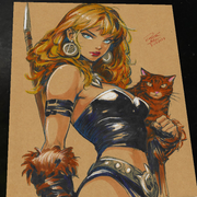 Jungle Girl Art Print Signed 8.5x11 | Art by Keyeske