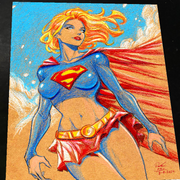 Supergirl DC Art Print Signed 8.5x11 | Art by Keyeske