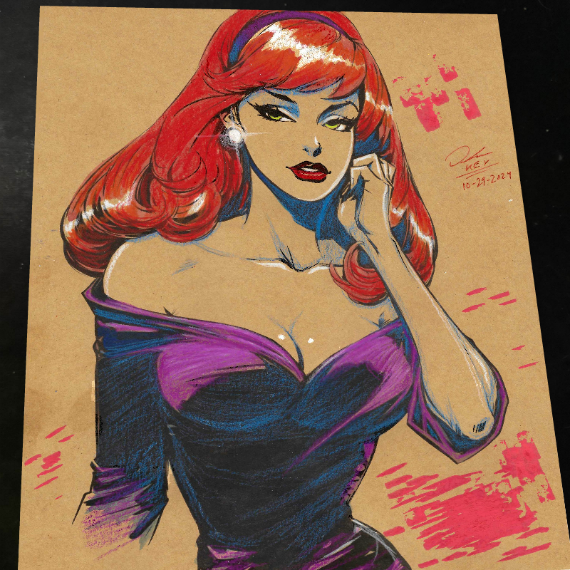 Daphne Blake Scooby-Doo Art Print Signed 8.5x11 | Art by Keyeske