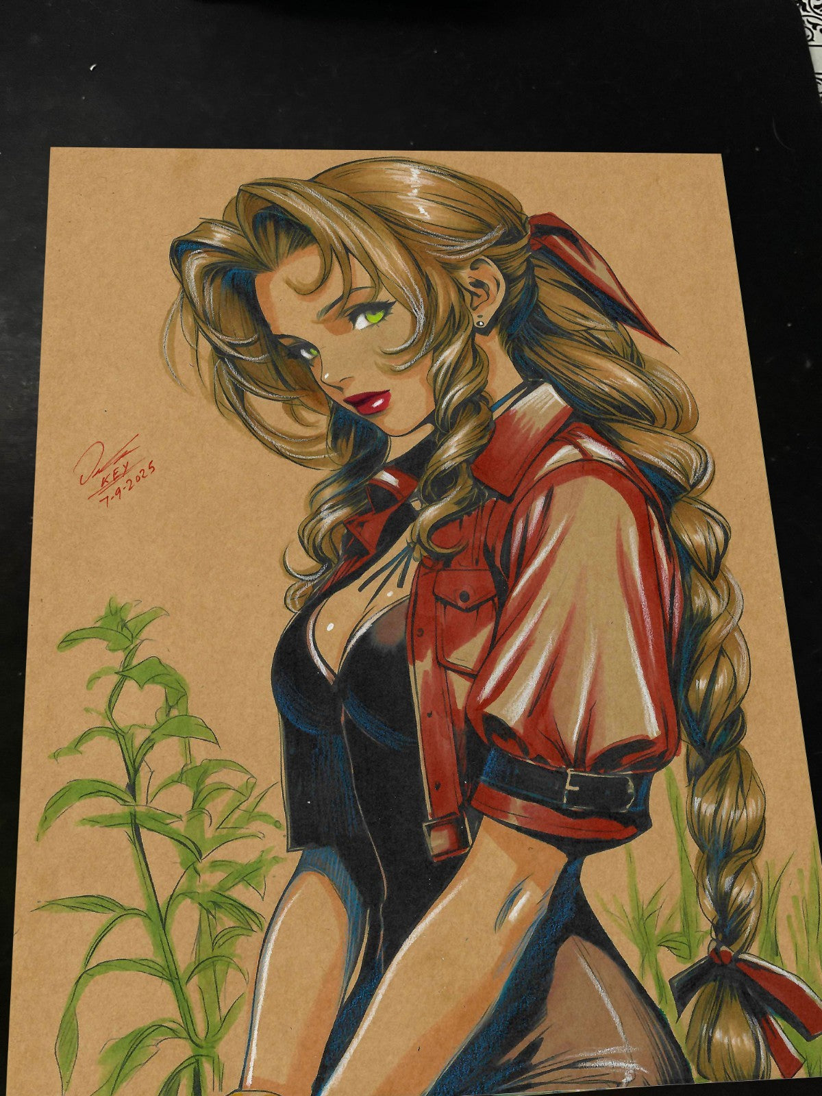 Aerith Gainsborough Art Print 8.5x11 Art by Keyeske