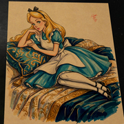 Alice in Wonderland art print by Keyeske