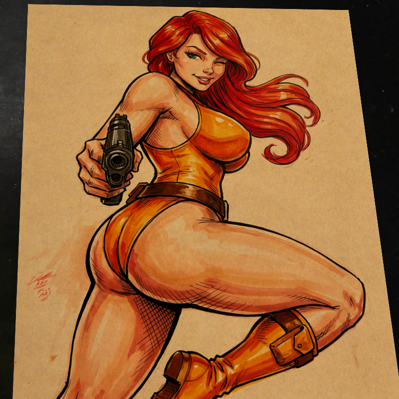 Scarlett G.I. Joe Art Print Signed 8.5x11 | Art by Keyeske