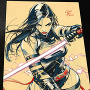 Psylocke - Marvel art print by Keyeske