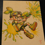 Splatoon Nintendo Art Print Signed 8.5x11 | Art by Keyeske