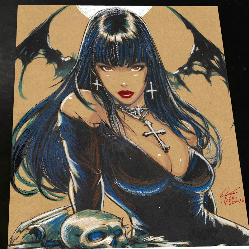 Vampirella Art Print Signed 8.5x11 Art by Keyeske