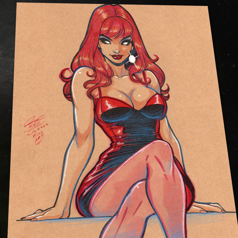 Mary Jane Watson Art Print Signed 8.5x11 | Art by Keyeske