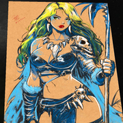 Jungle Girl Art Print Signed 8.5x11 | Art by Keyeske
