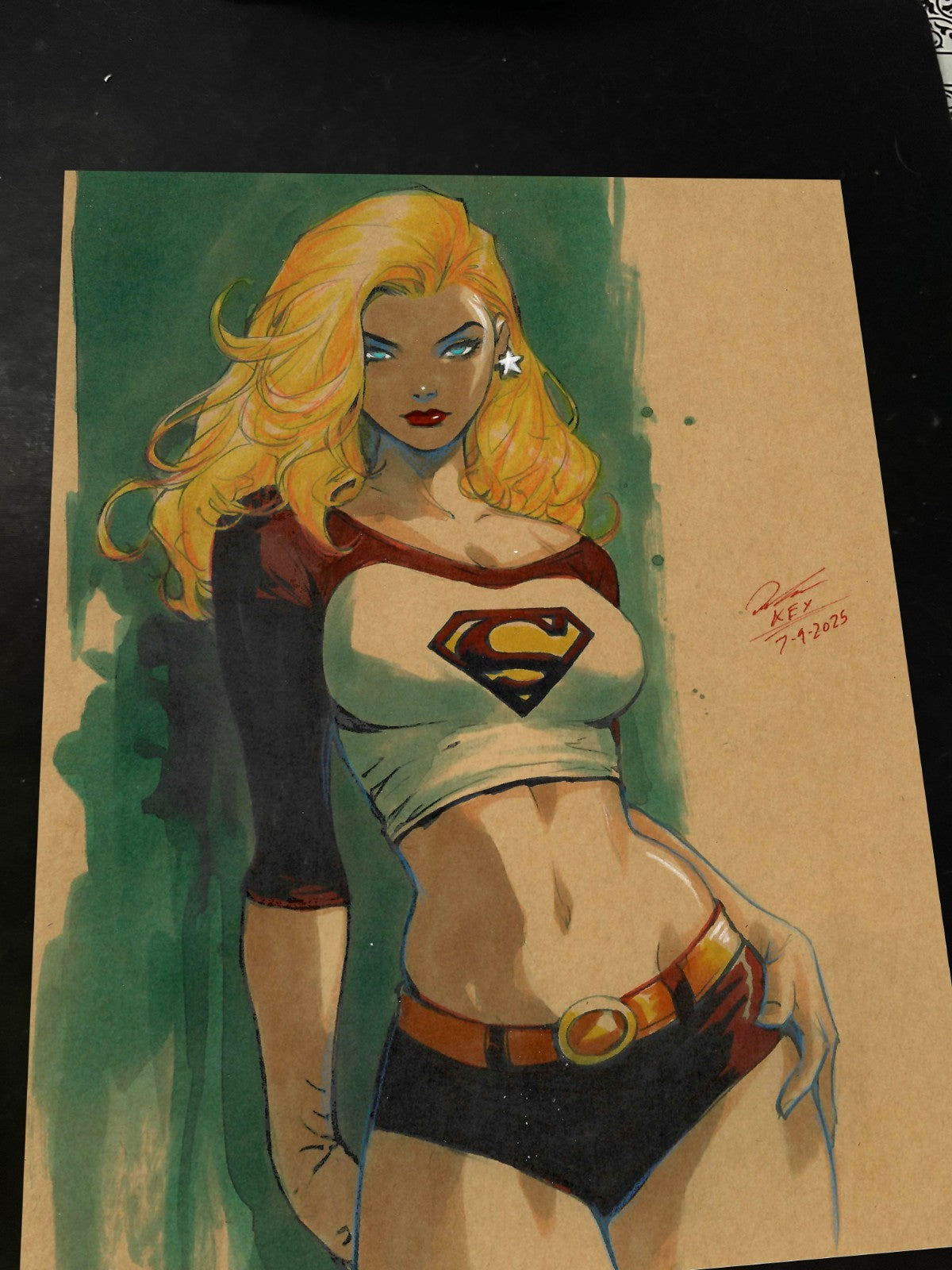 Superwoman Art Print Signed 8.5x11 | Art by Keyeske
